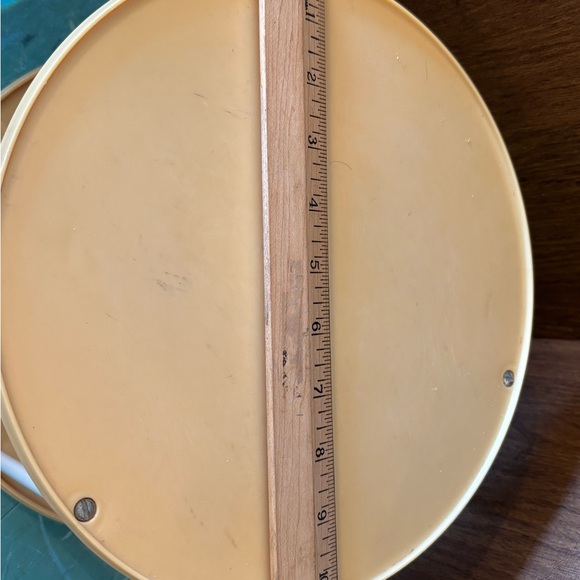 Vintage gold yellow Turntable Lazy Susan 1970's 2 Tiered Rubbermaid - Picture 6 of 10
